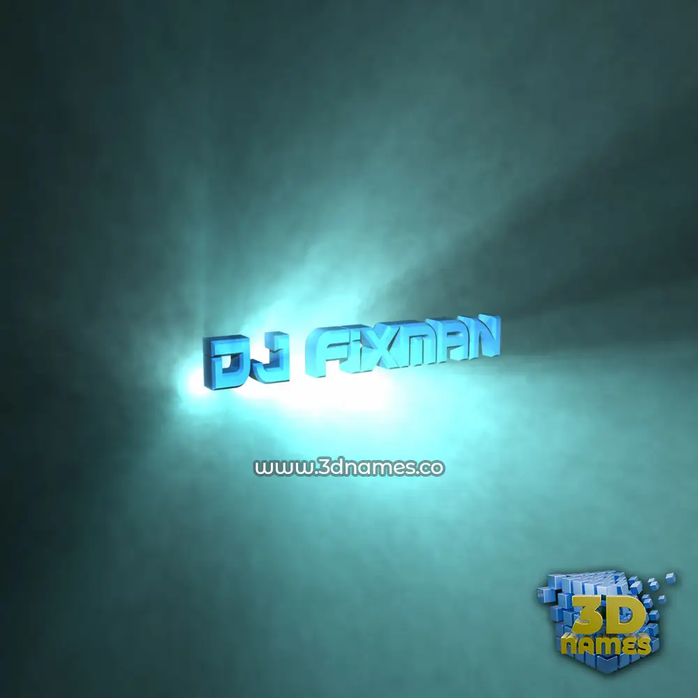 dj fixman in Light Shine style - 3D name wallpaper
