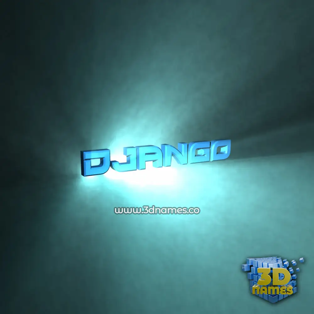 django in Light Shine style - 3D name wallpaper