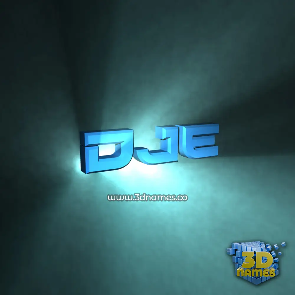 dje in Light Shine style - 3D name wallpaper