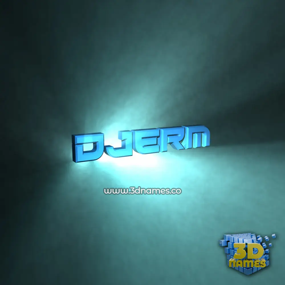 djerm in Light Shine style - 3D name wallpaper