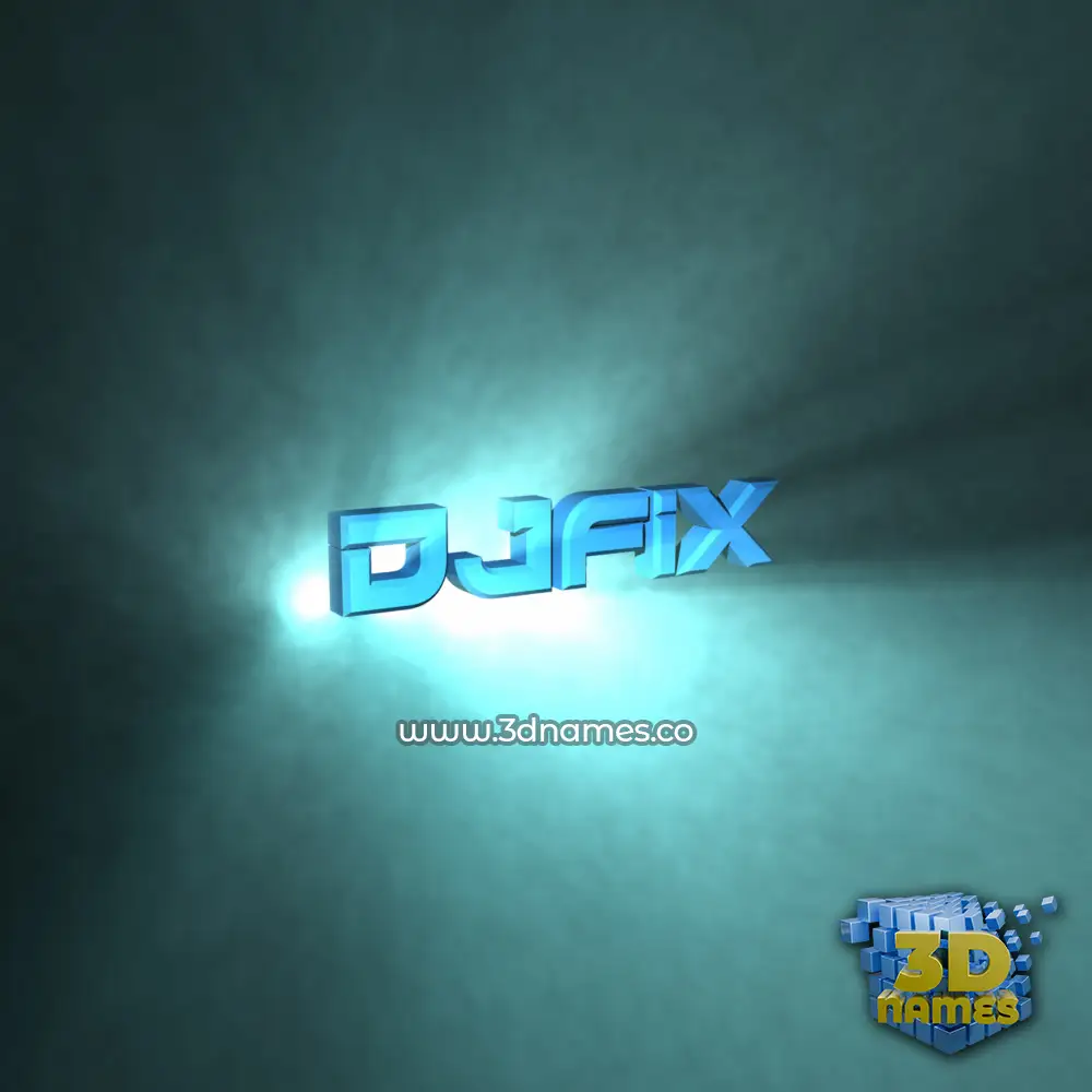 djfix in Light Shine style - 3D name wallpaper