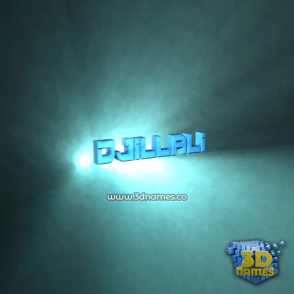 djillali in Light Shine style - 3D name wallpaper