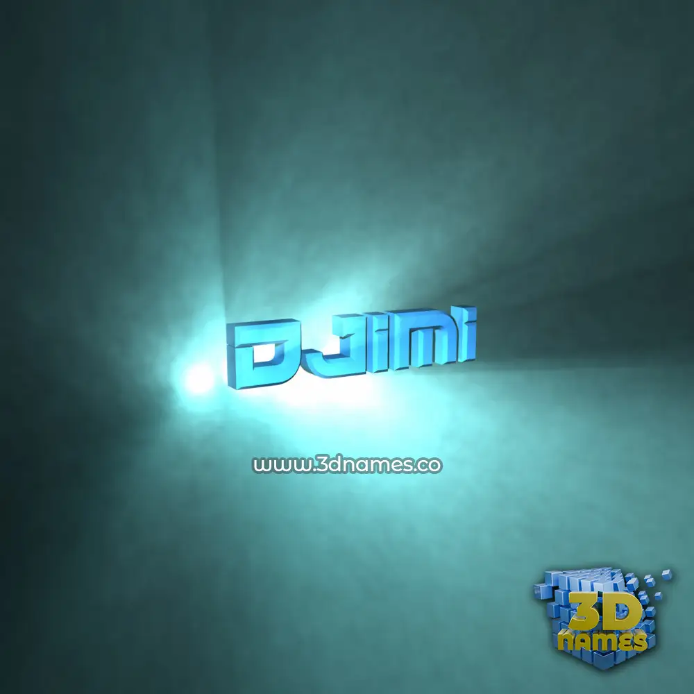 djimi in Light Shine style - 3D name wallpaper