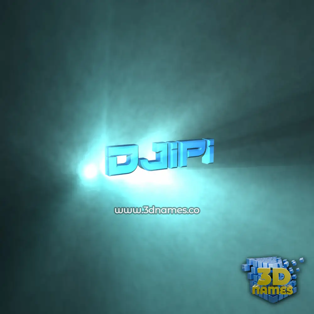djipi in Light Shine style - 3D name wallpaper
