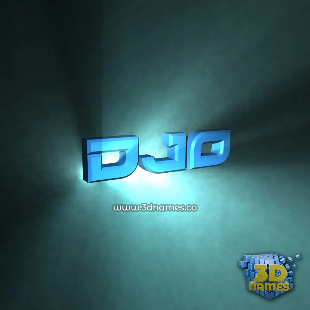 djo in Light Shine style - 3D name wallpaper