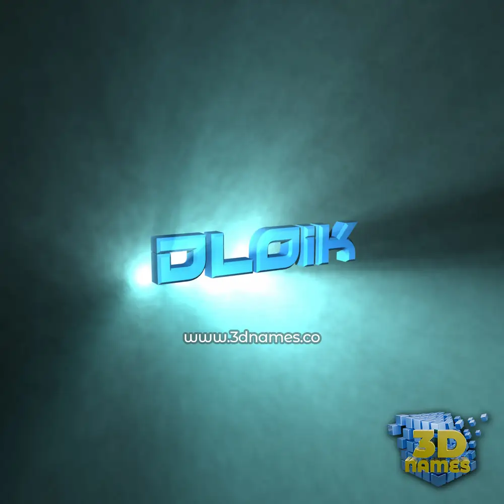 dloik in Light Shine style - 3D name wallpaper