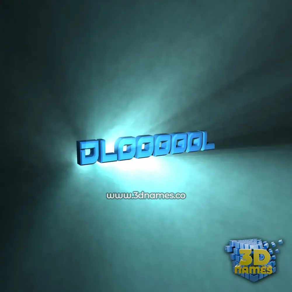 dloooool in Light Shine style - 3D name wallpaper