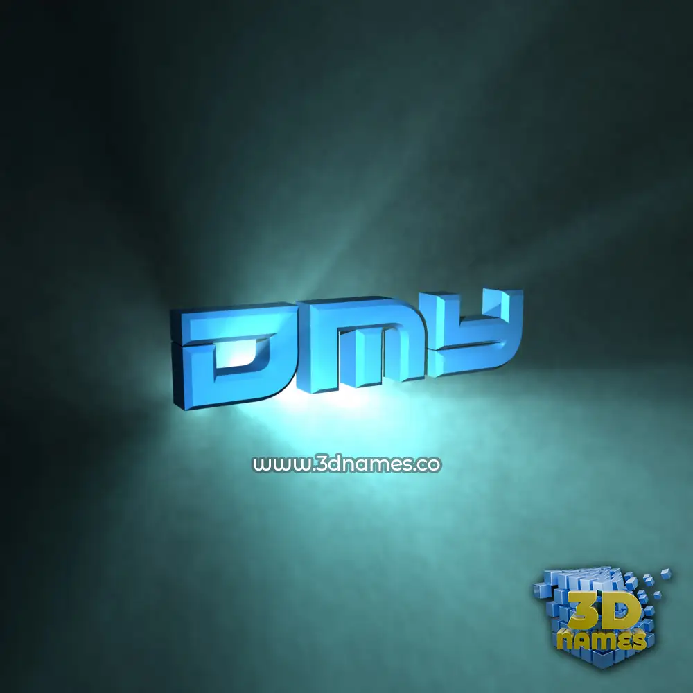 dmy in Light Shine style - 3D name wallpaper
