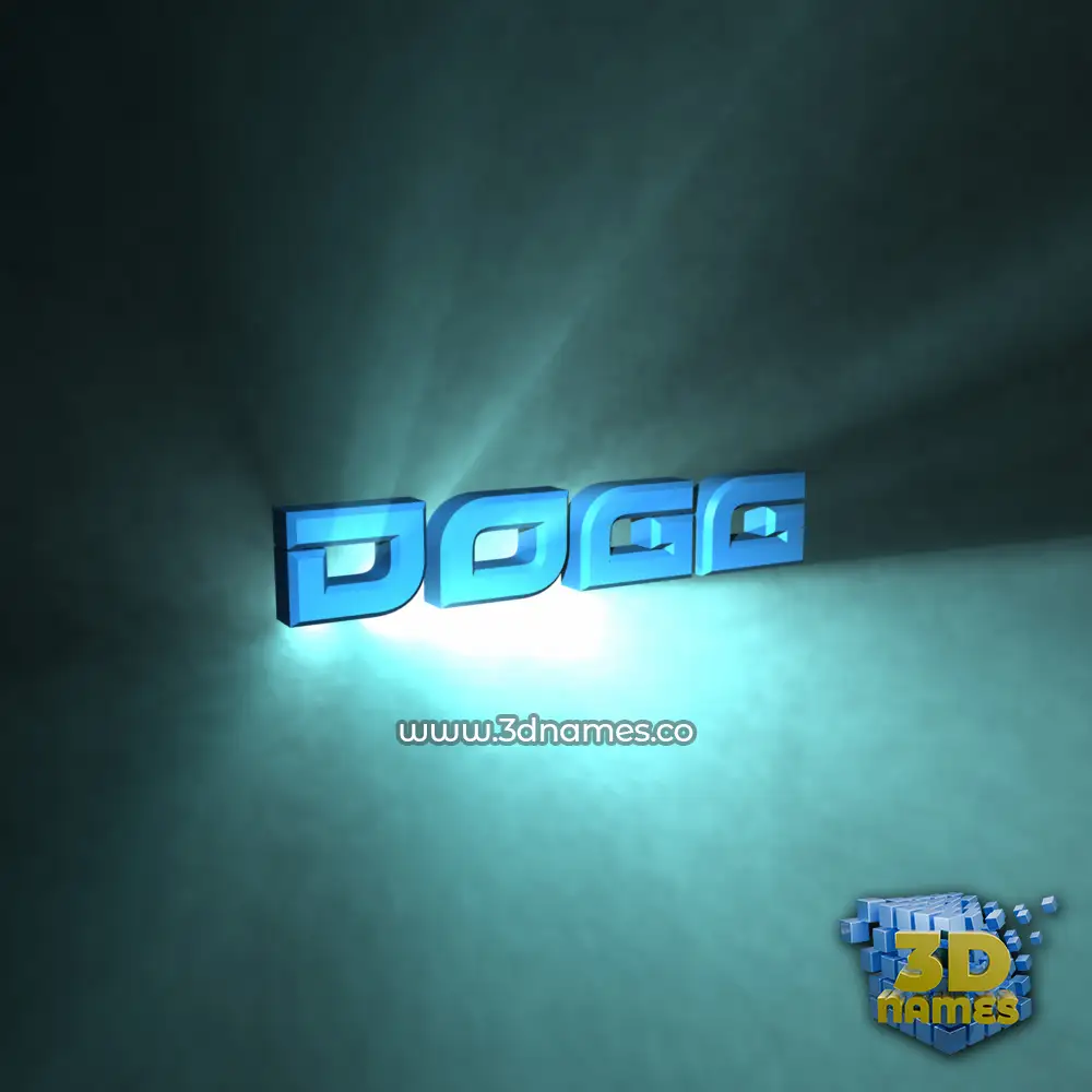 dogg in Light Shine style - 3D name wallpaper