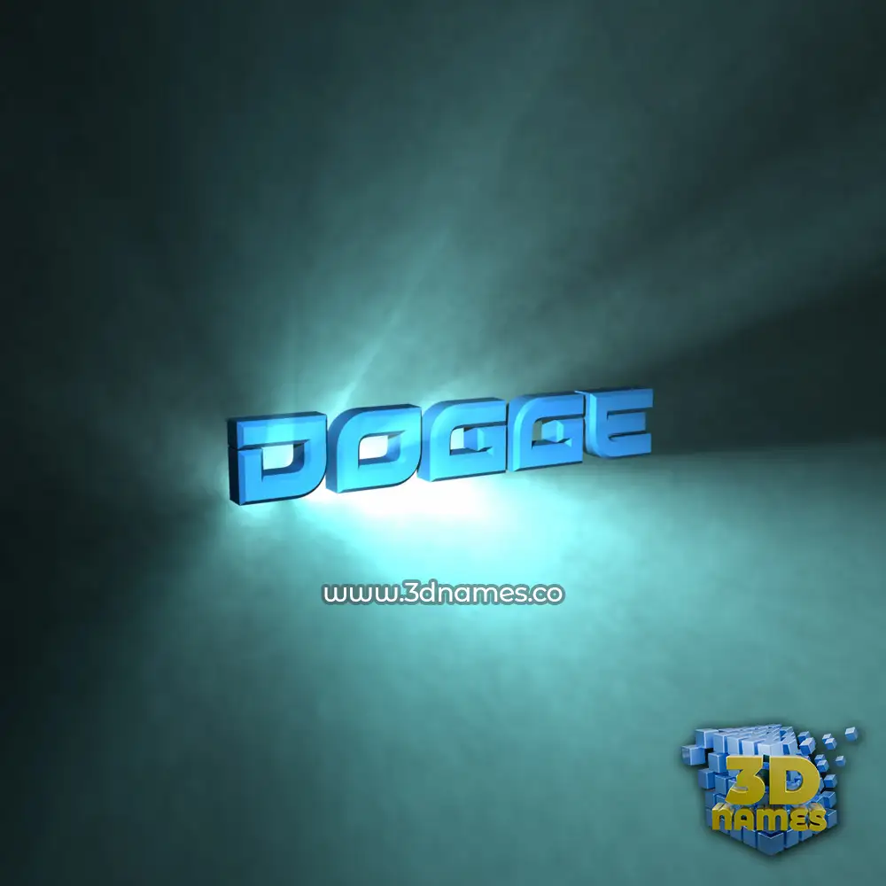 dogge in Light Shine style - 3D name wallpaper