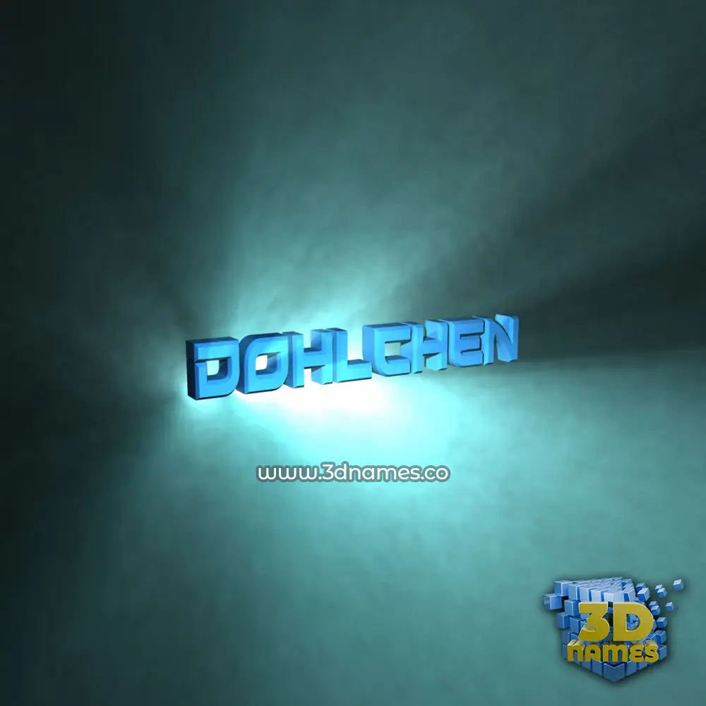 dohlchen in Light Shine style - 3D name wallpaper