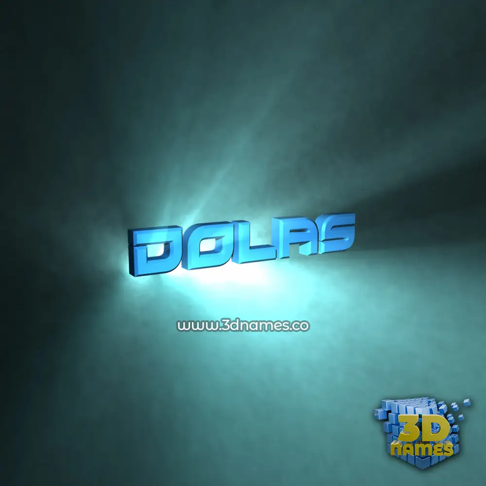 dolas in Light Shine style - 3D name wallpaper