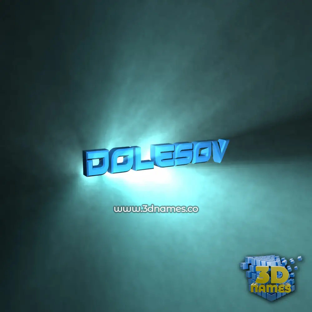 dolesov in Light Shine style - 3D name wallpaper