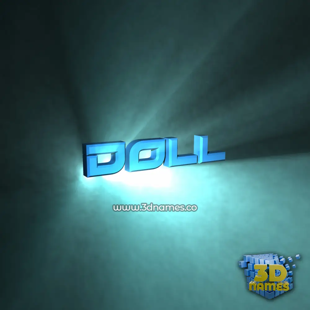 doll in Light Shine style - 3D name wallpaper