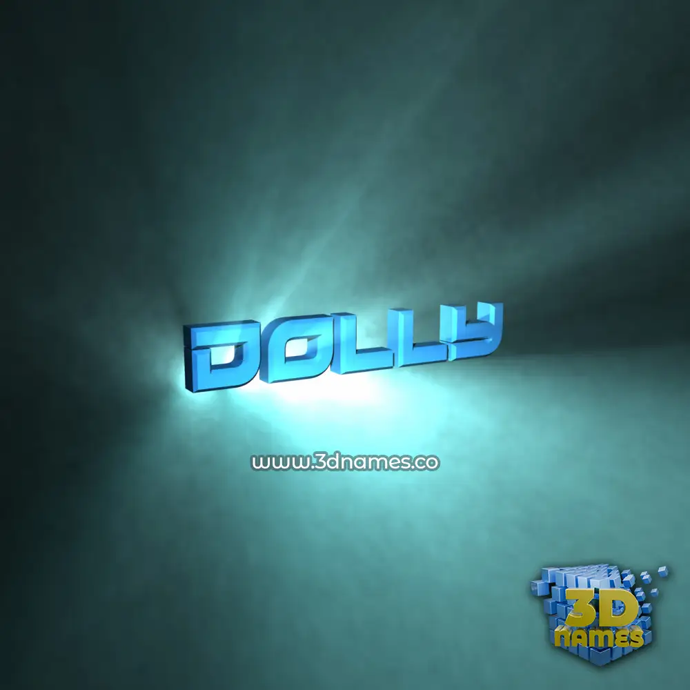 dolly in Light Shine style - 3D name wallpaper