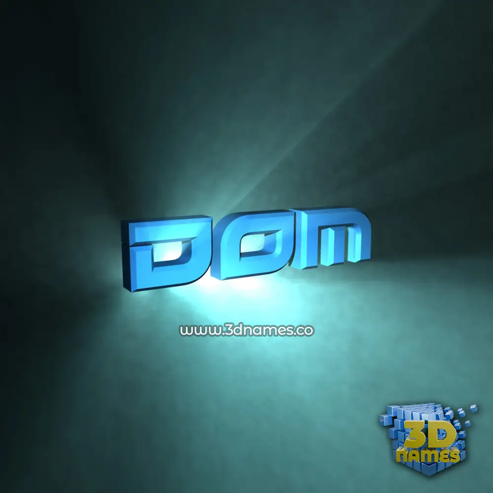 dom in Light Shine style - 3D name wallpaper