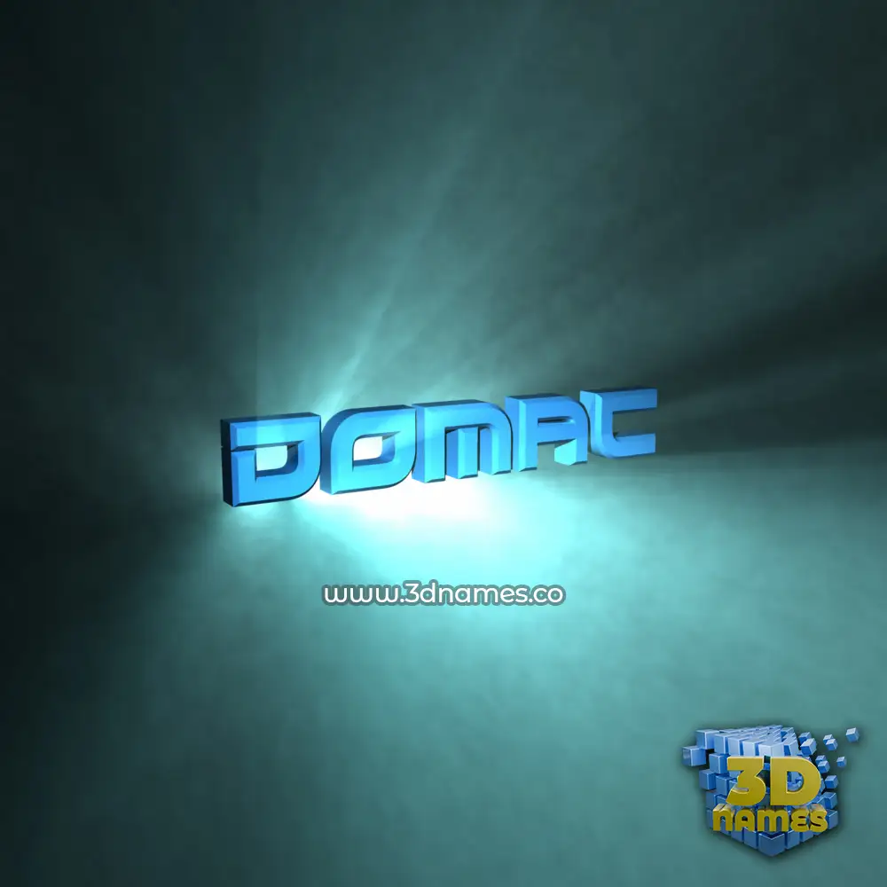 domac in Light Shine style - 3D name wallpaper