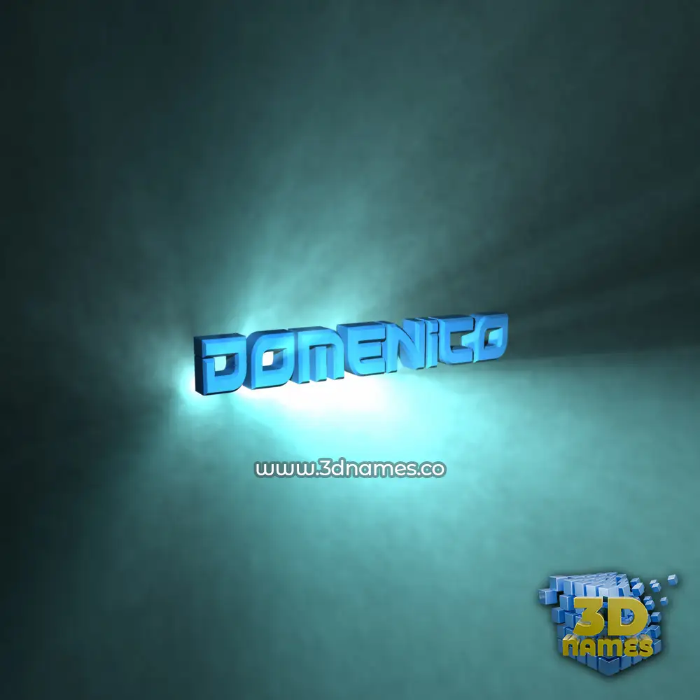 domenico in Light Shine style - 3D name wallpaper
