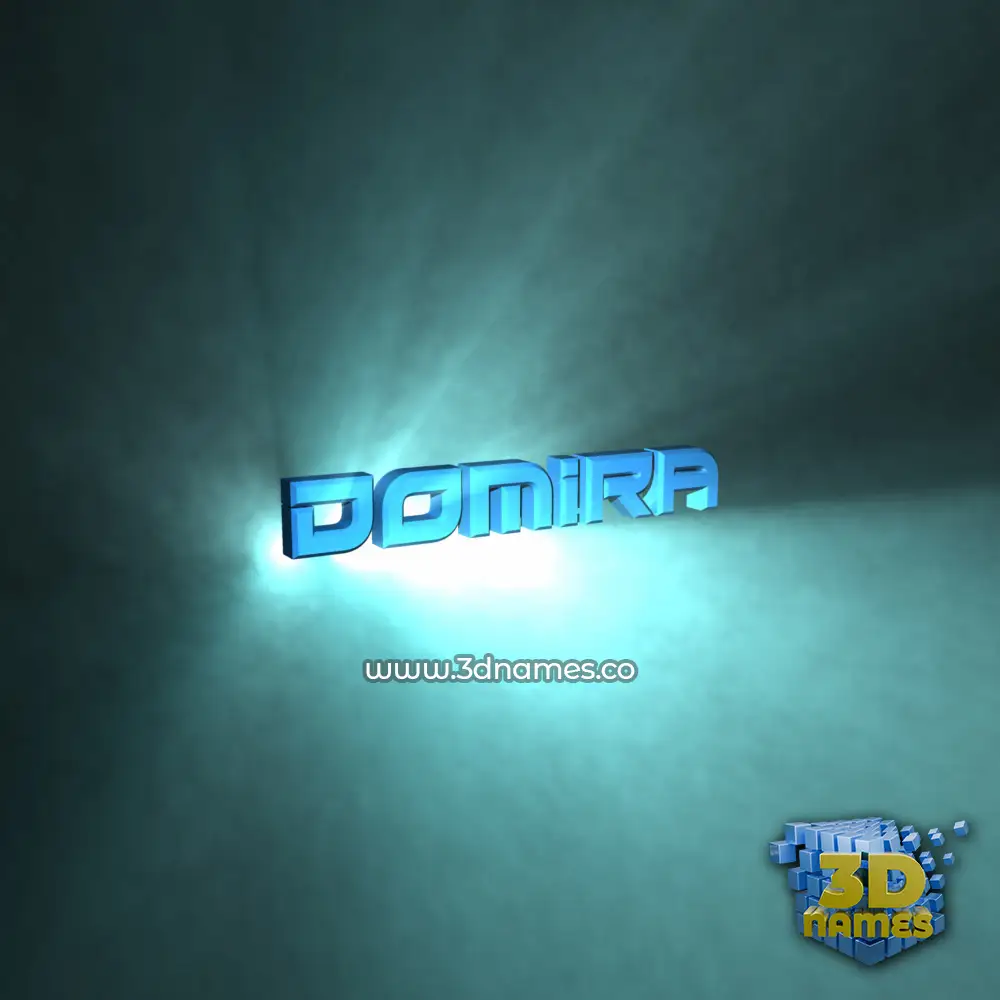 domira in Light Shine style - 3D name wallpaper