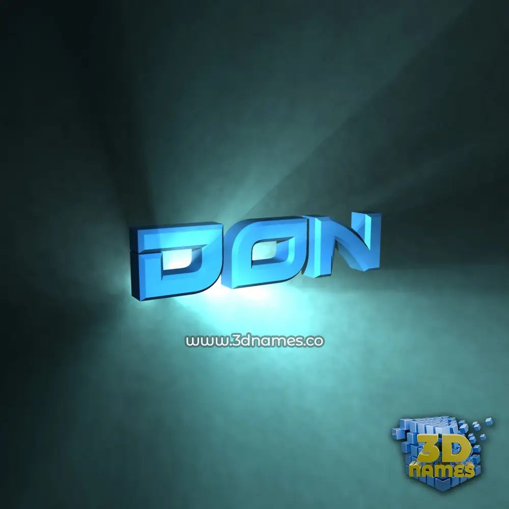 don in Light Shine style - 3D name wallpaper