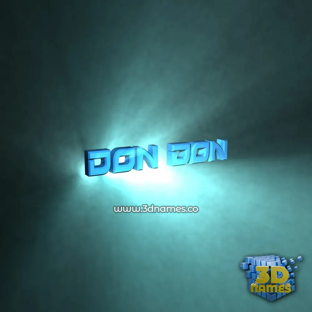 don don in Light Shine style - 3D name wallpaper