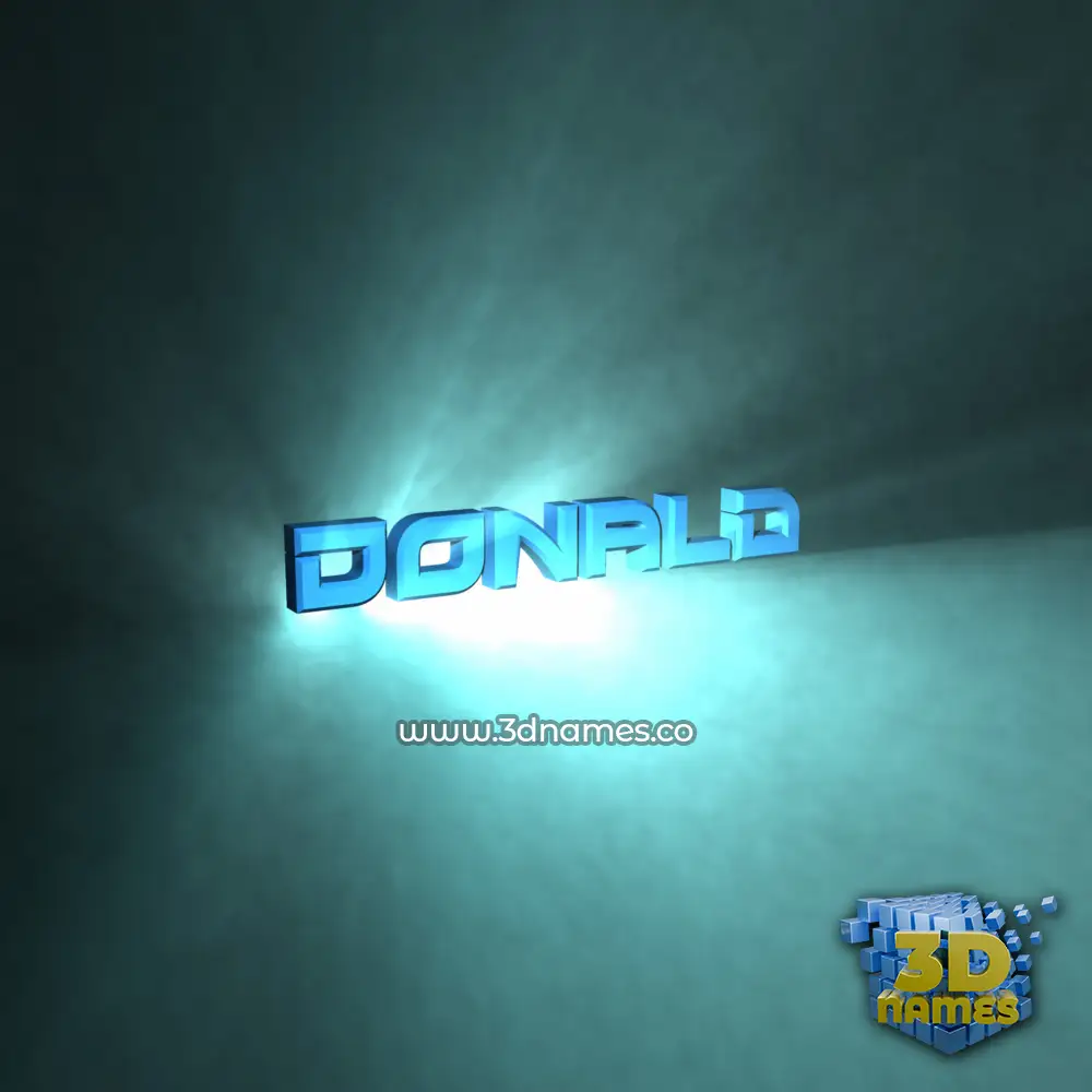 donald in Light Shine style - 3D name wallpaper