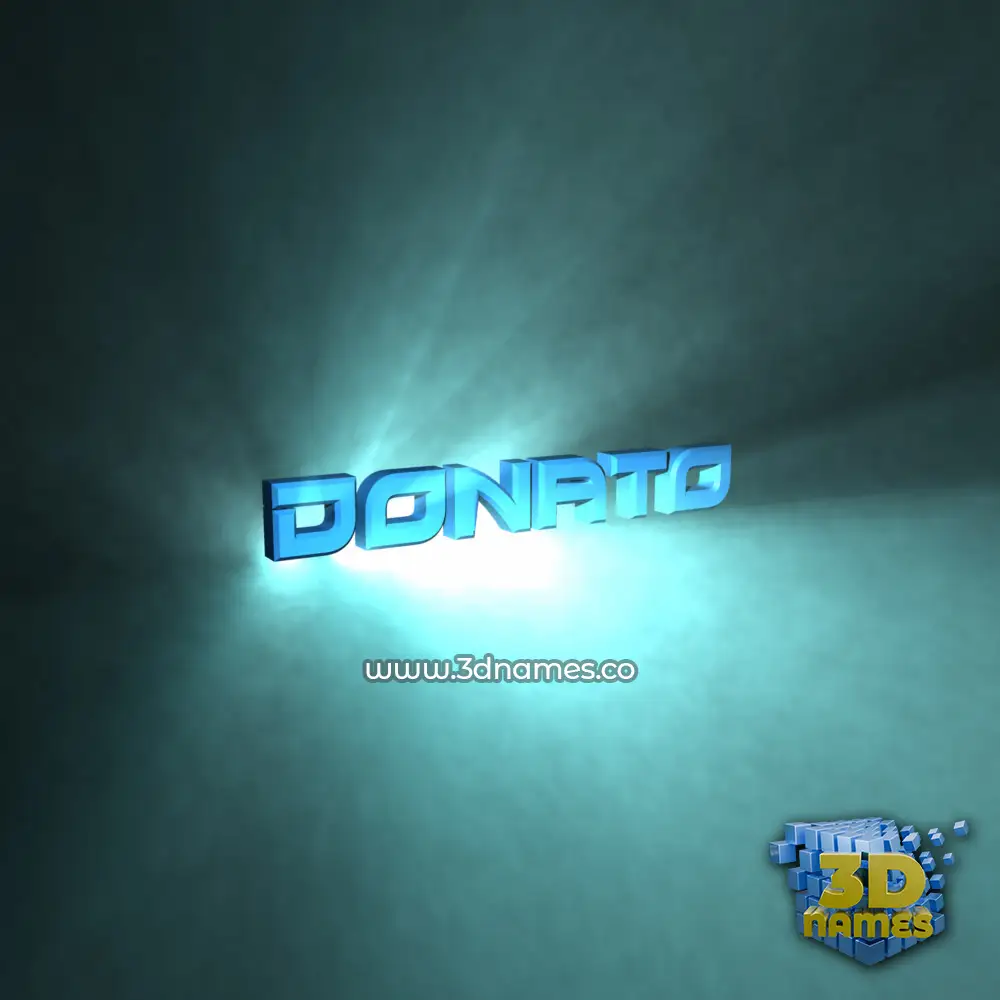 donato in Light Shine style - 3D name wallpaper