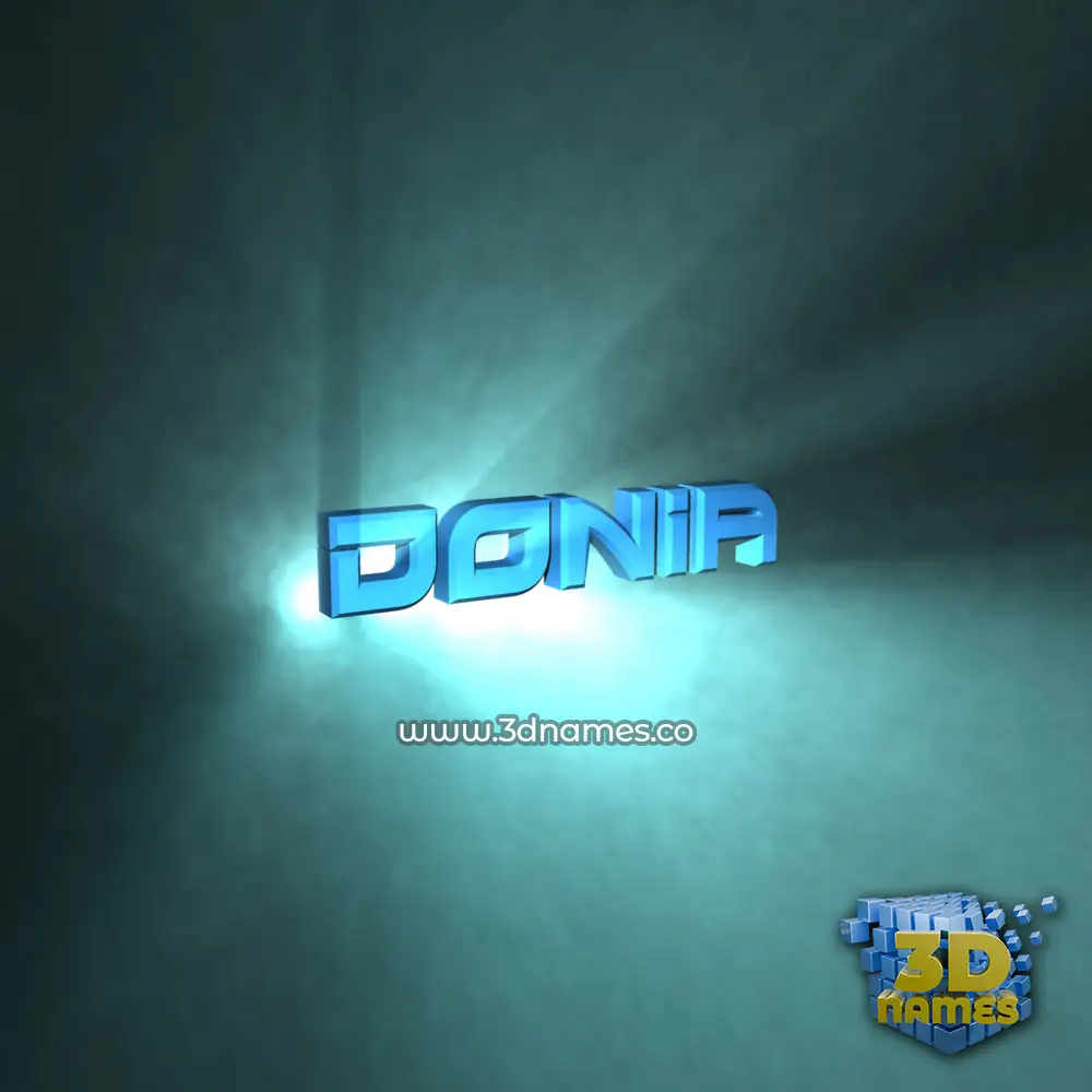 donia in Light Shine style - 3D name wallpaper