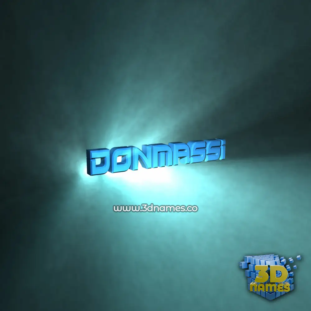 donmassi in Light Shine style - 3D name wallpaper