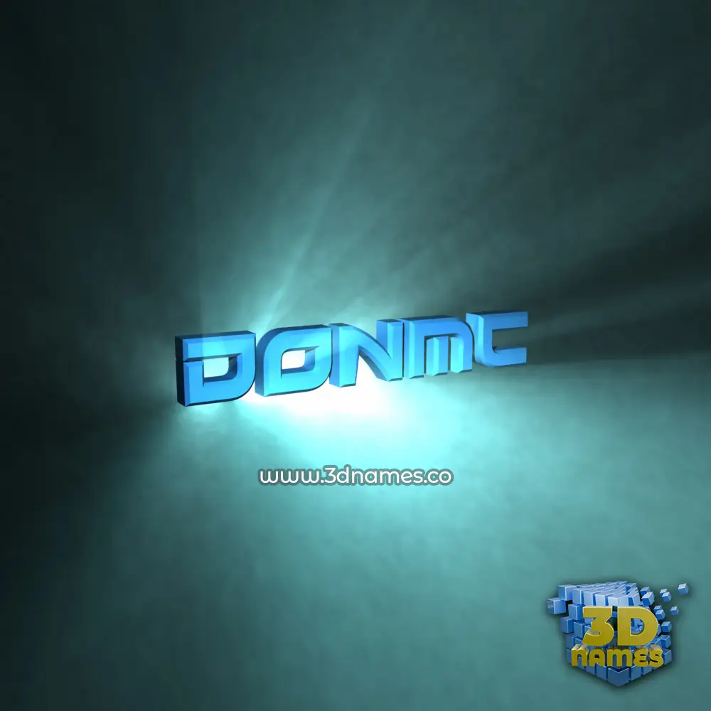 donmc in Light Shine style - 3D name wallpaper