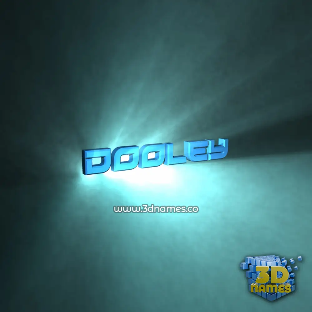 dooley in Light Shine style - 3D name wallpaper