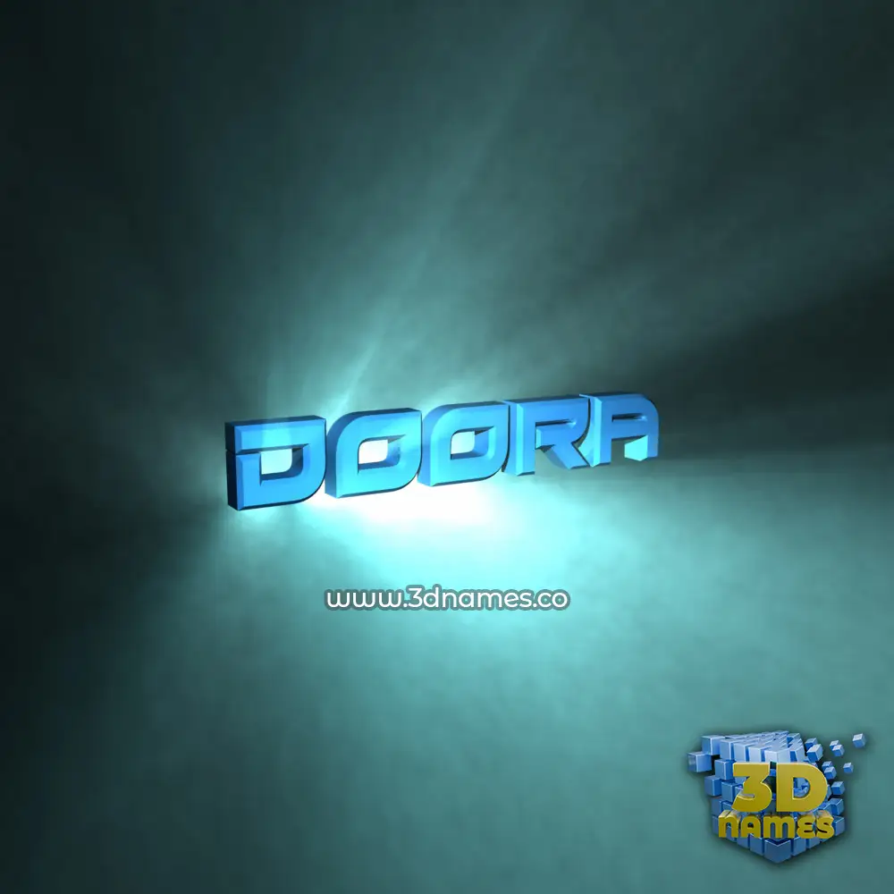 doora in Light Shine style - 3D name wallpaper