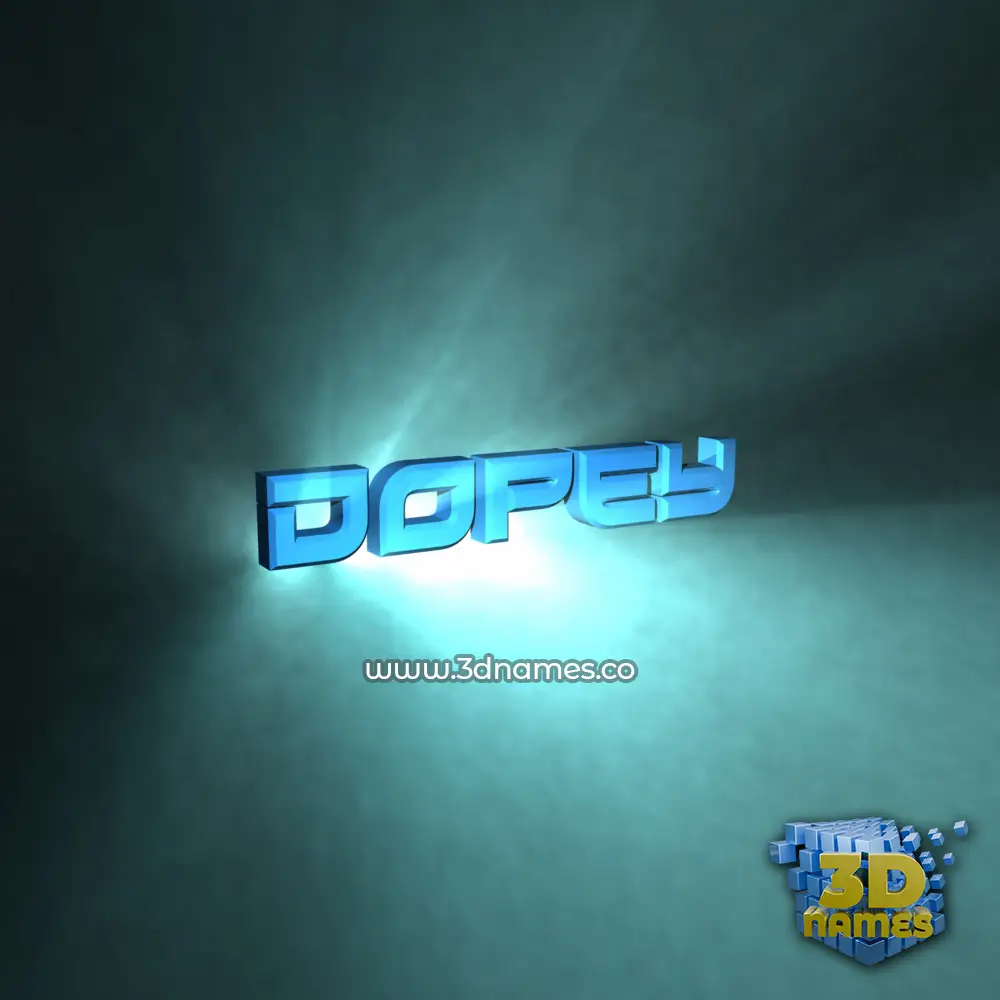 dopey in Light Shine style - 3D name wallpaper