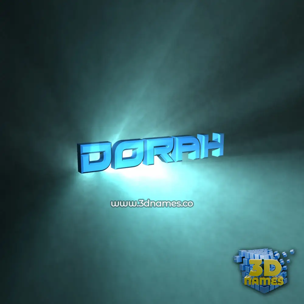 dorah in Light Shine style - 3D name wallpaper