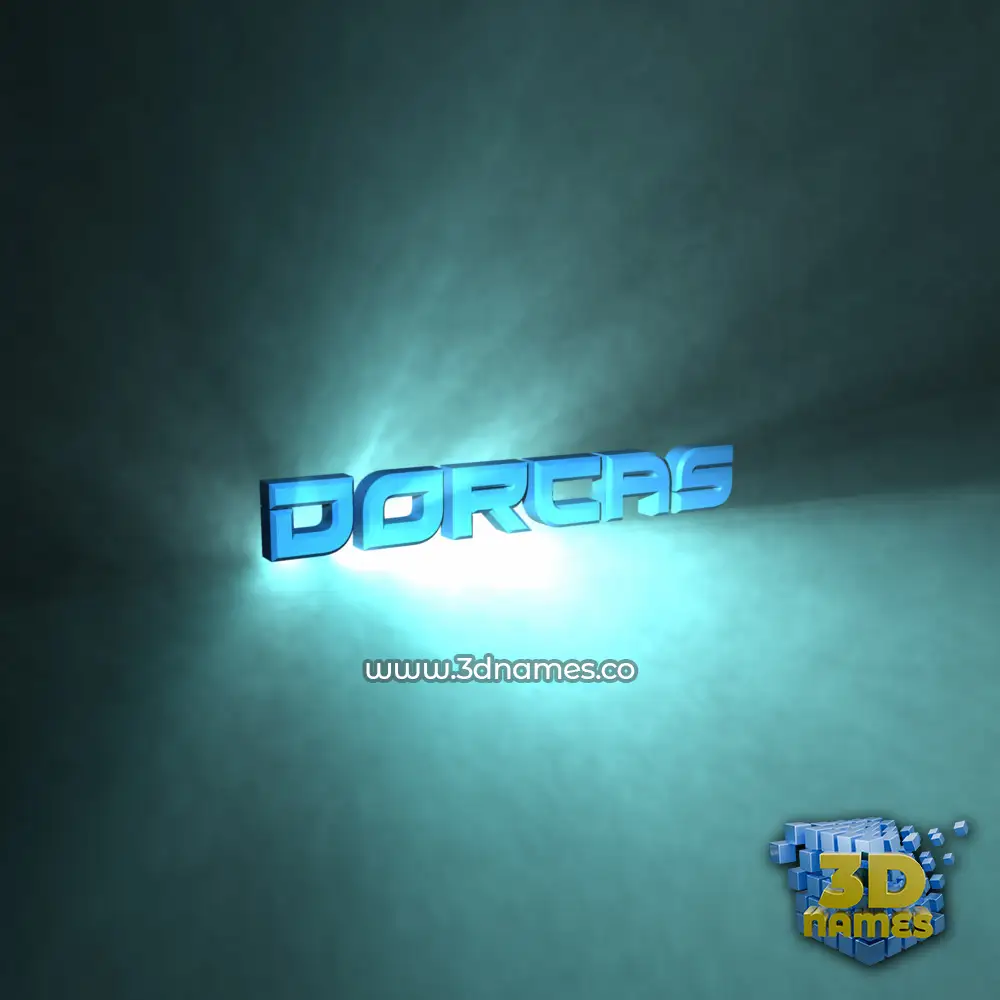 dorcas in Light Shine style - 3D name wallpaper
