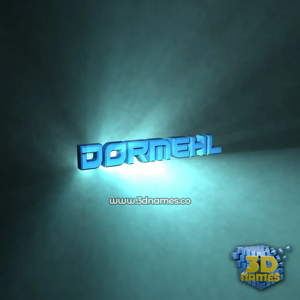 dormehl in Light Shine style - 3D name wallpaper