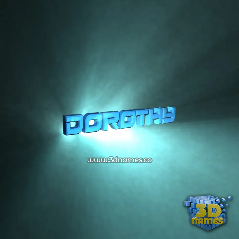 dorothy in Light Shine style - 3D name wallpaper