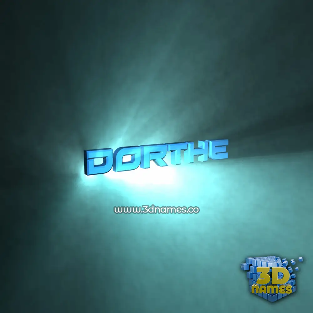 dorthe in Light Shine style - 3D name wallpaper