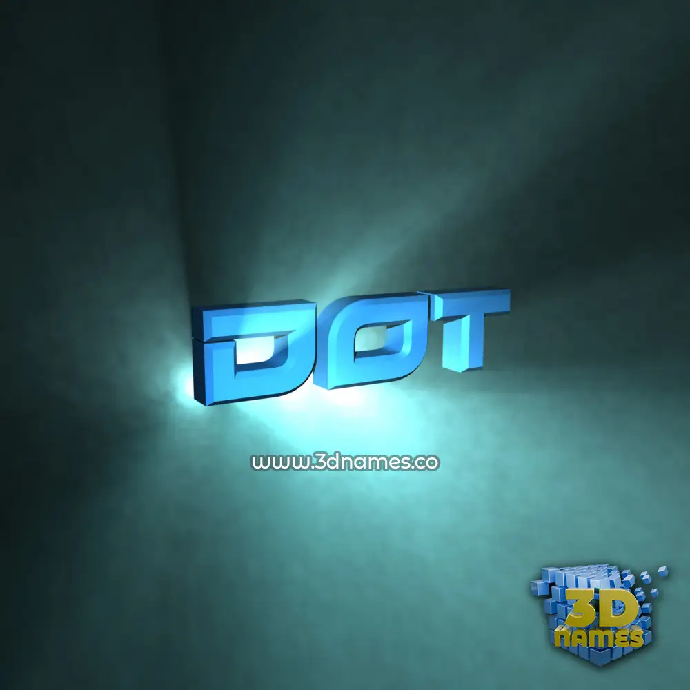 dot in Light Shine style - 3D name wallpaper