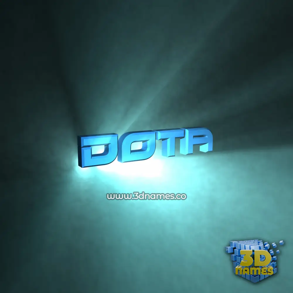 dota in Light Shine style - 3D name wallpaper