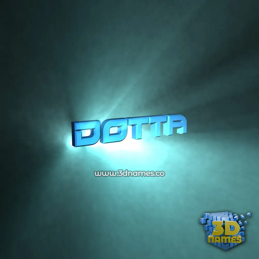 dotta in Light Shine style - 3D name wallpaper