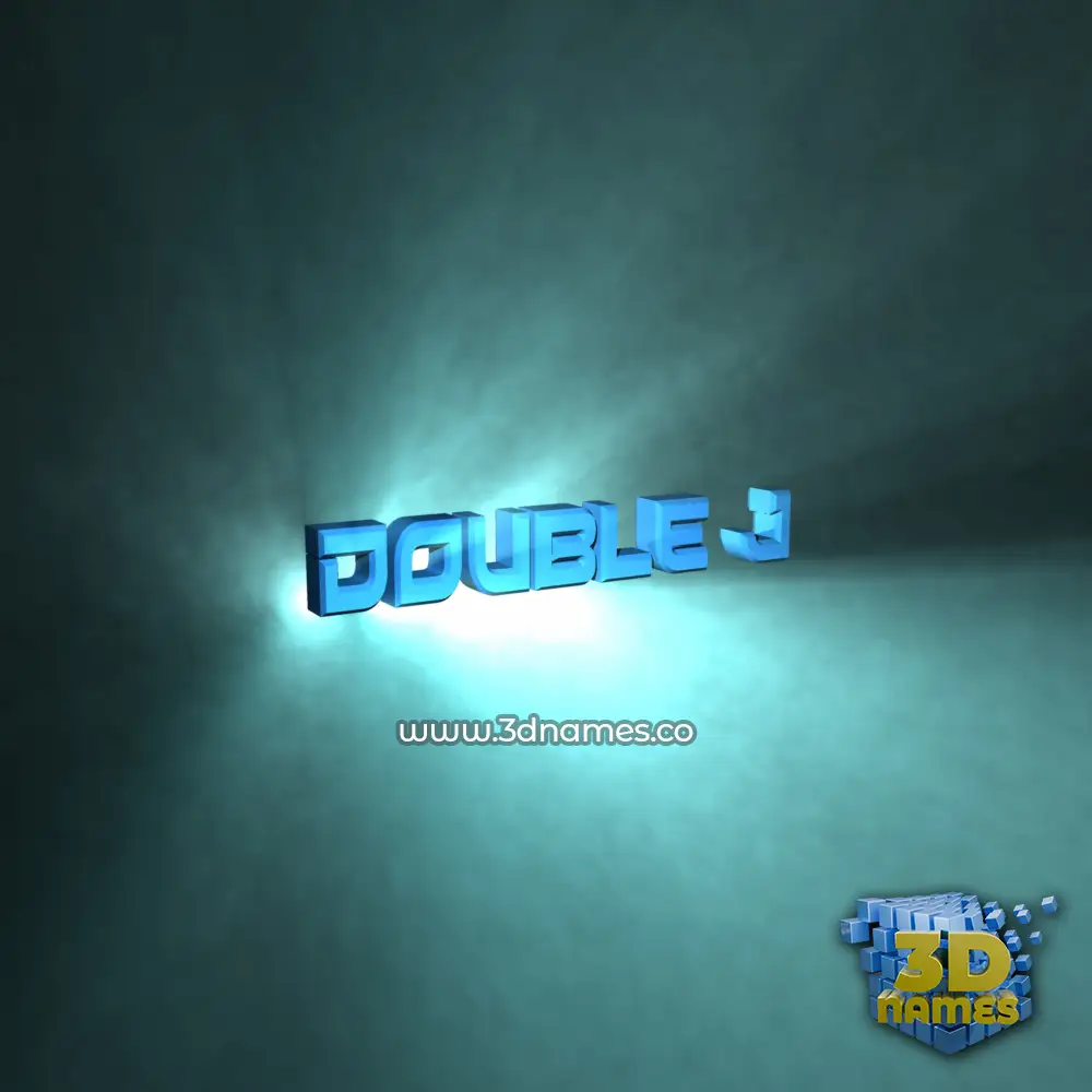 double j in Light Shine style - 3D name wallpaper