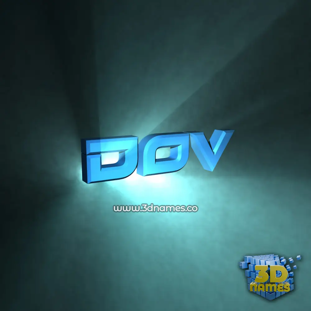 dov in Light Shine style - 3D name wallpaper