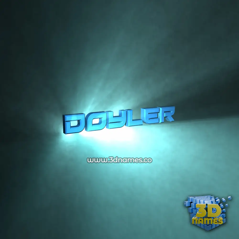 doyler in Light Shine style - 3D name wallpaper