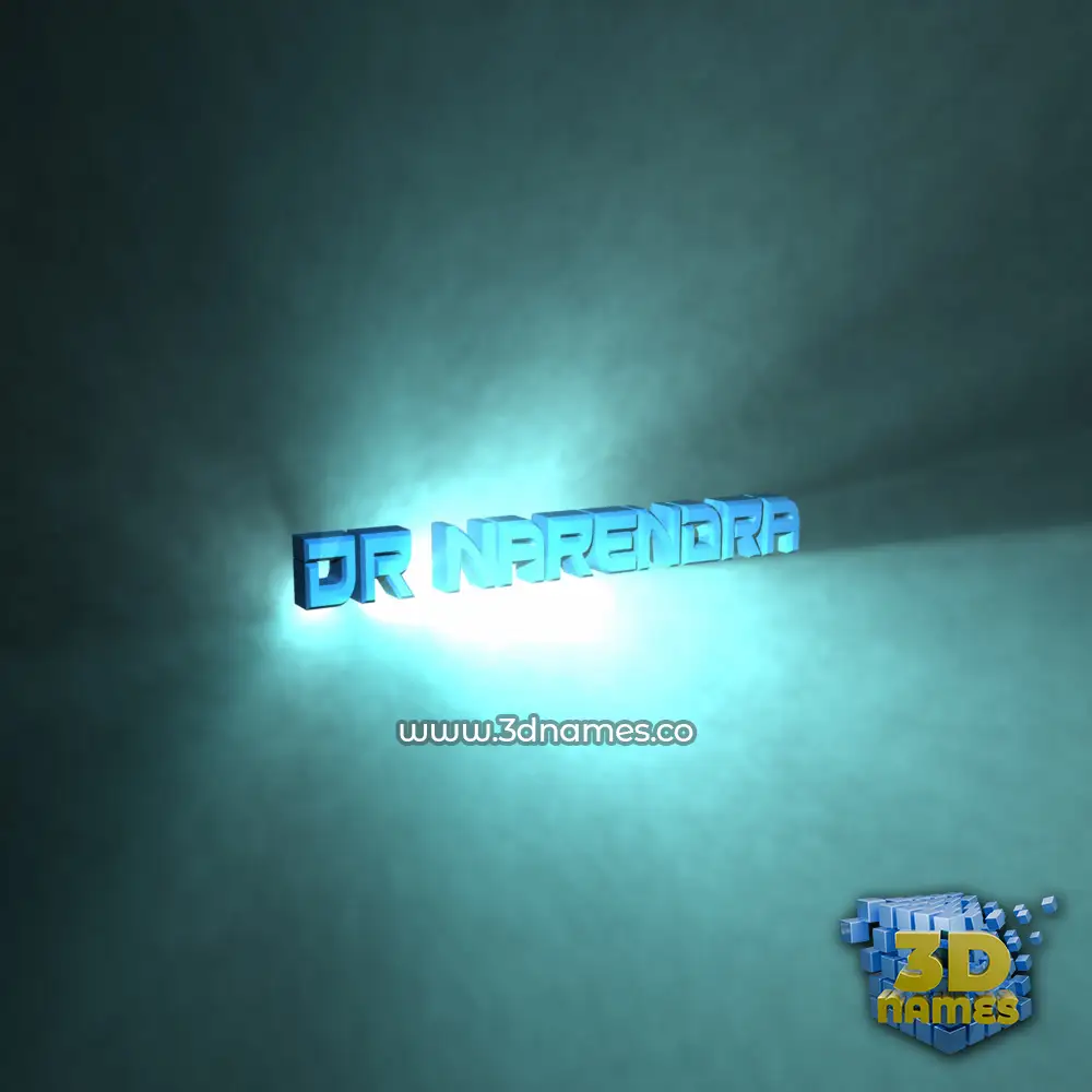 dr narendra in Light Shine style - 3D name wallpaper