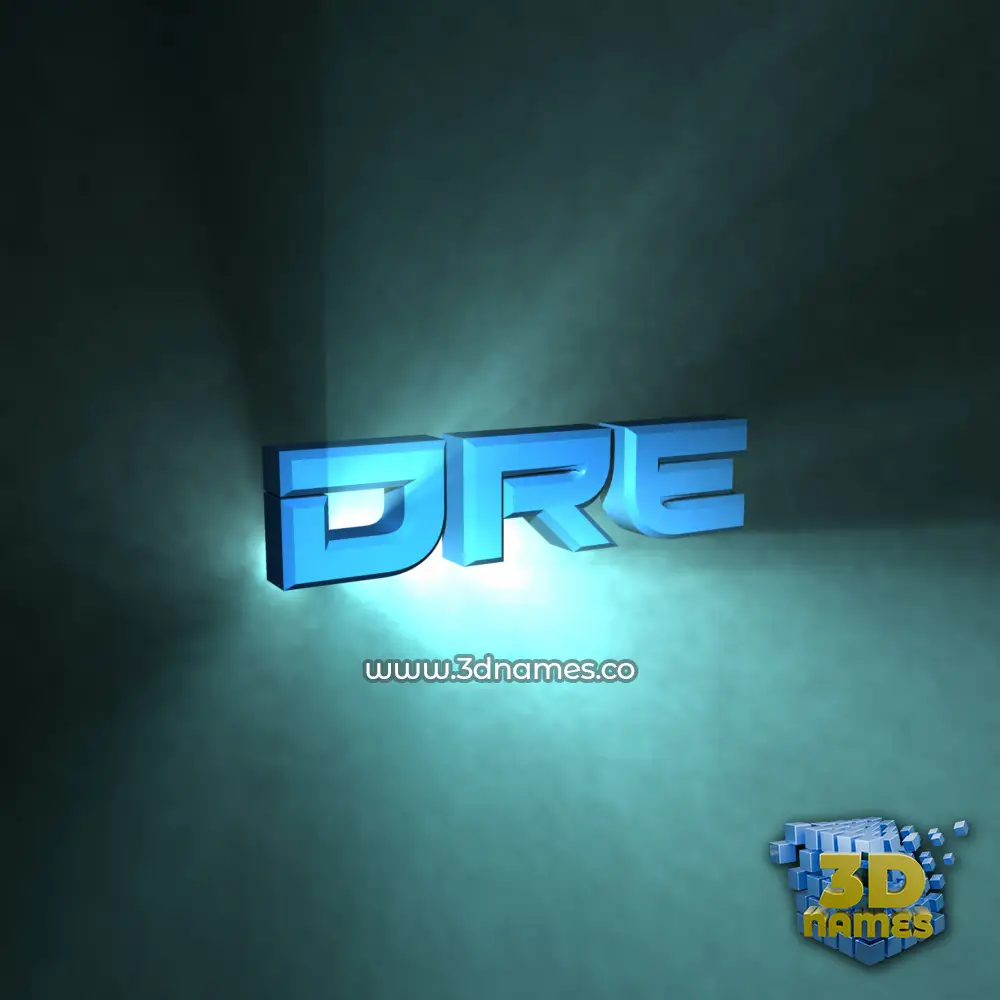 dre in Light Shine style - 3D name wallpaper