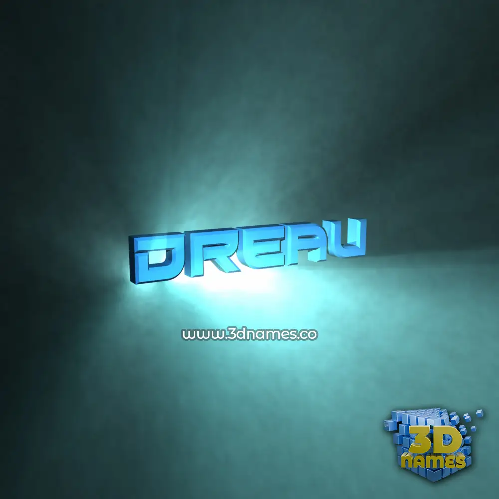 dreau in Light Shine style - 3D name wallpaper