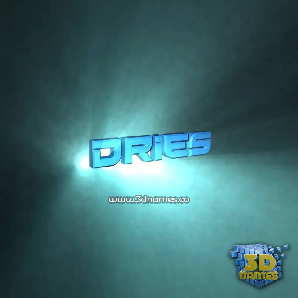 dries in Light Shine style - 3D name wallpaper