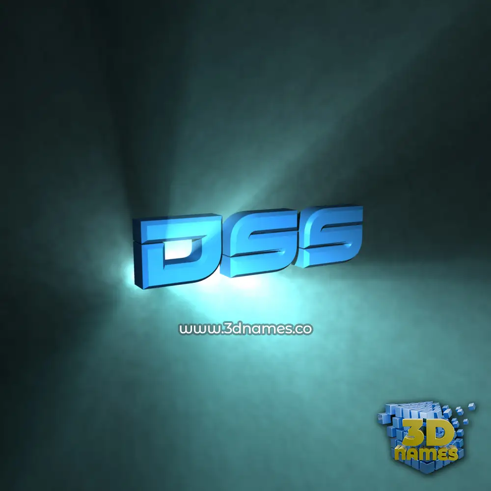 dss in Light Shine style - 3D name wallpaper