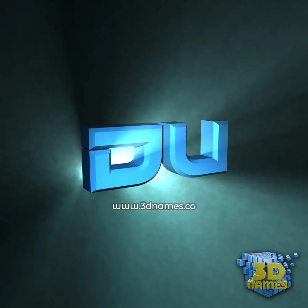 du in Light Shine style - 3D name wallpaper